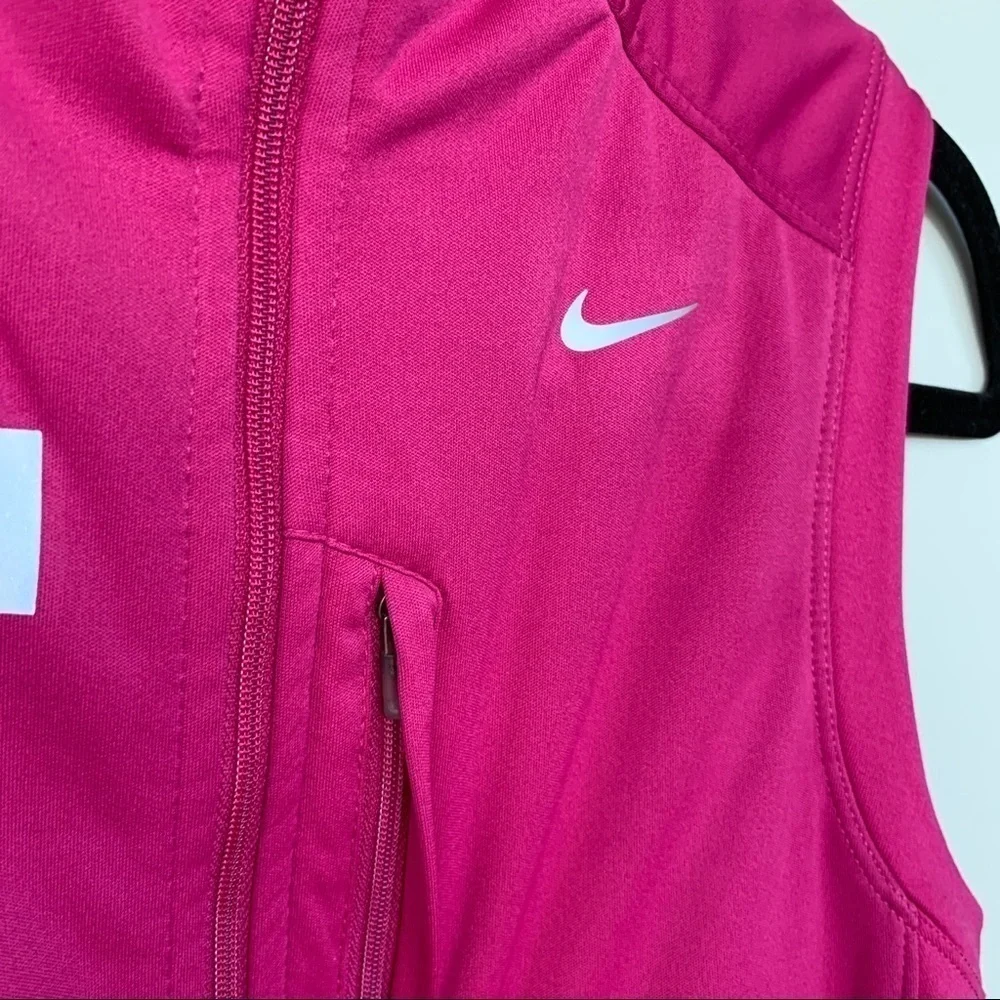 Nike Dark Pink Running Vest With‎ Reflective Strips Size XS